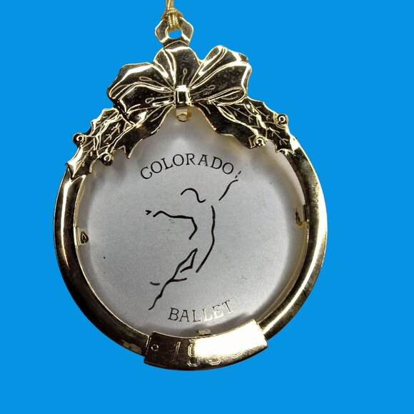 Colorado Ballet Christmas Ornament Gold Color 1990 Dance USA G Duchin - Picture 2 of 5